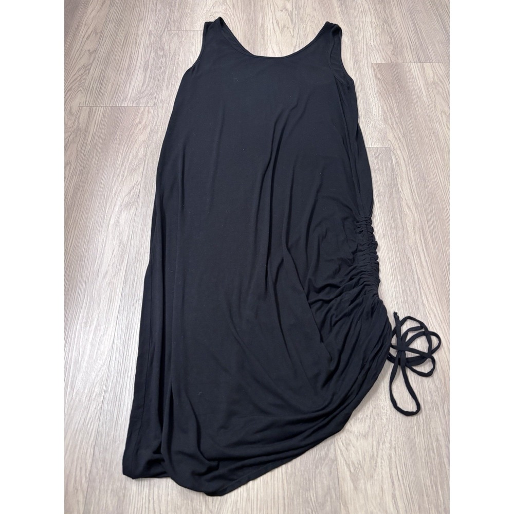 Green Envelope WomenBlack L Dress Rouching Flattering Sleeveless Versatile Comfy